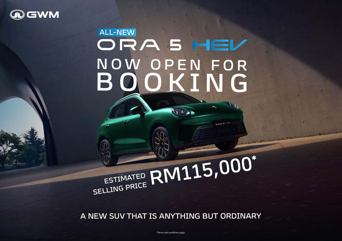 GWM ORA 5 HEV 大马正式开放预订,预计售价 RM115,000!