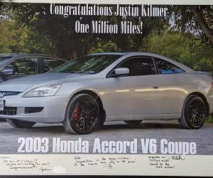 Honda Accord 原厂引擎跑破160万km！3.0L V6百万英里不大修