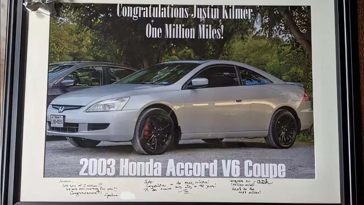 Honda Accord 原厂引擎跑破160万km！3.0L V6百万英里不大修