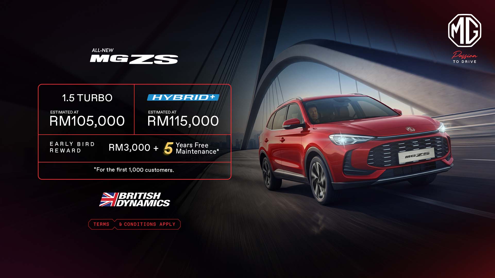 全新MG ZS即将登陆大马！两种动力可选，预计售价RM105,000起